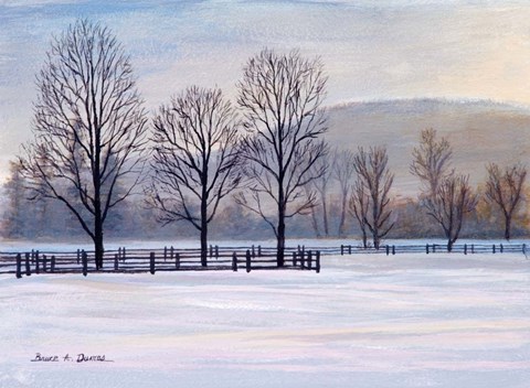 Framed Billings Farm Morning Print