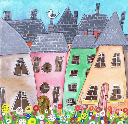 Framed Seaside Bay Print