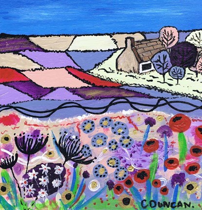 Framed House In The Woods Print