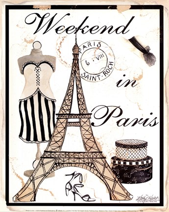 Framed Weekend In Paris Print