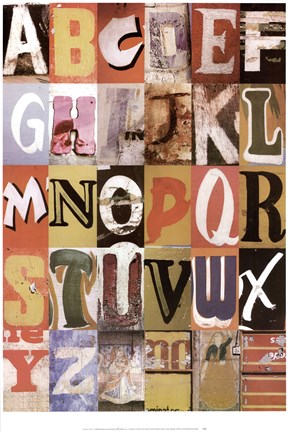 Framed Urban Alphabet Print