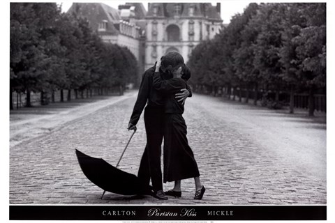 Framed Parisian Kiss Print