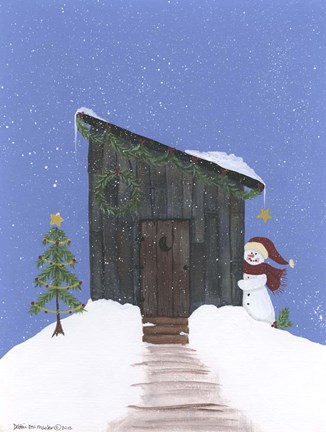 Framed Barnwood Outhouse Print