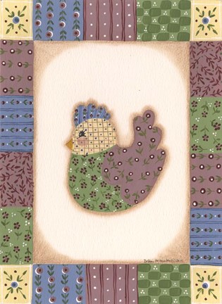 Framed Chicken I Print