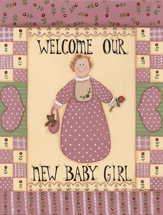 Framed Welcome Baby I Print
