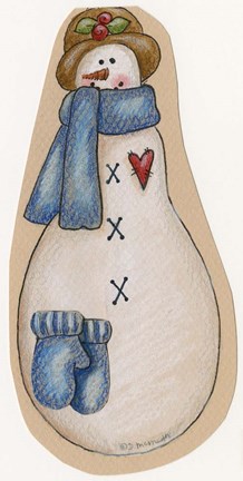 Framed Derby Snowman Print