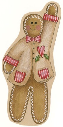 Framed Gingerbread Boy Print