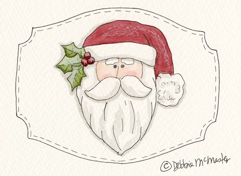 Framed Santa Head Print