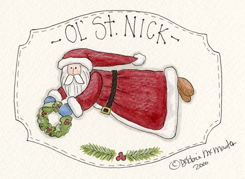 Framed Ol' St. Nick Print