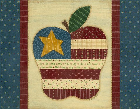 Framed Apple Flag Print