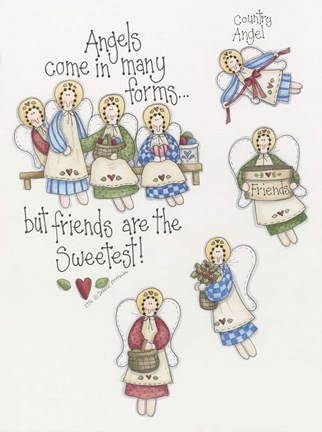 Framed Angel Collage Print