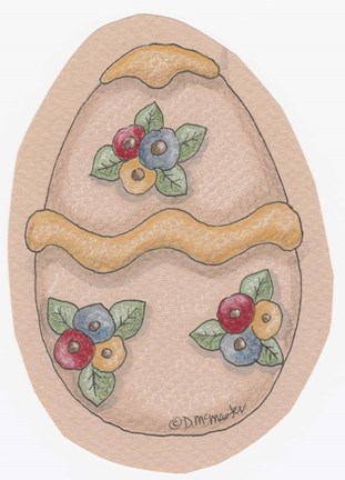 Framed Flower Patch Egg Print