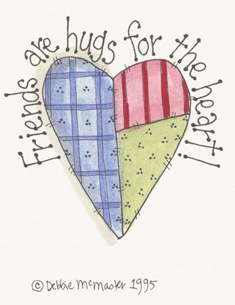 Framed Friends Are Hugs Print