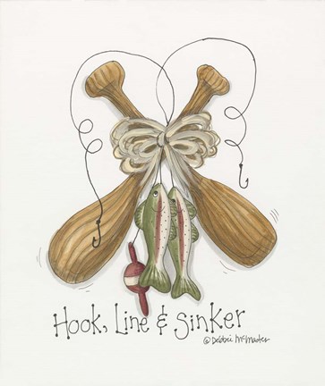 Framed Hook Line And Sinker Print