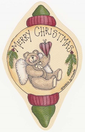 Framed Merry Christmas Bear Print