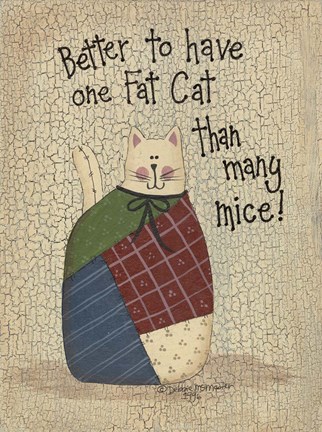 Framed One Fat Cat Print