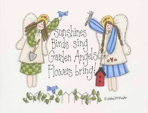 Framed Garden Angels Print