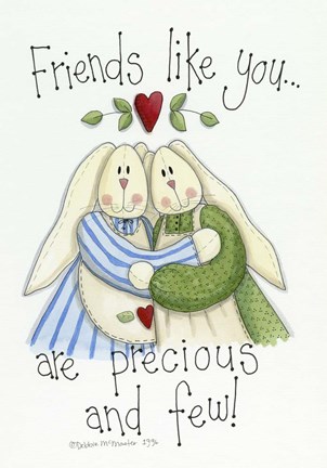Framed Friends Like You Bunnies Print