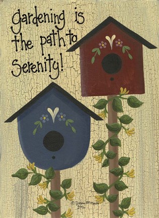 Framed Gardening Is The Path Print