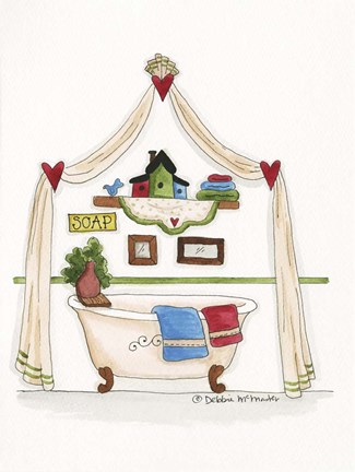 Framed Soap Bathtub Print