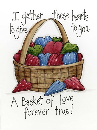 Framed I Gather These Hearts Print