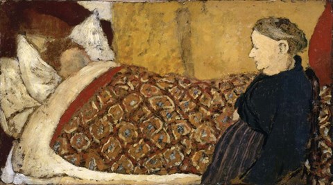 Framed Lullaby - Marie Roussel in Bed Late 1894 Print
