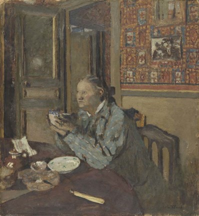 Framed Madame Vuillard Holding a Bowl, 1897 Print