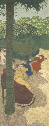 Framed Little Girls Playing, 1894 Print