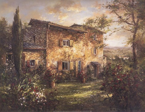 Framed Tuscan Farmhouse Print