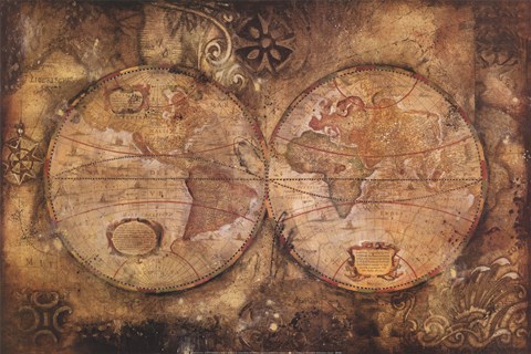 Framed World Around Print