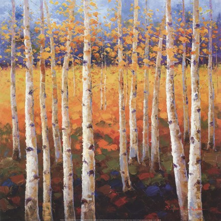 Framed Birch Forest Print