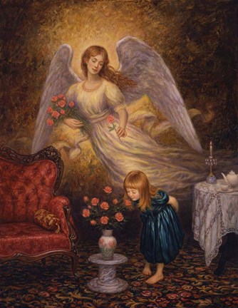 Framed Smell The Roses Print