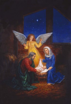 Framed Savior Is Born Print