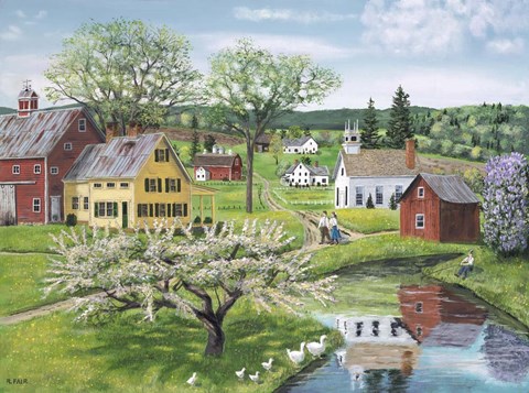 Framed Apple Blossom Time Print