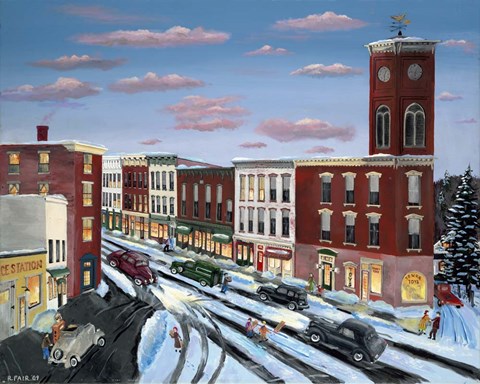 Framed Chatham Clock Tower Print