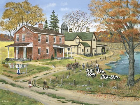 Framed Off to School Print