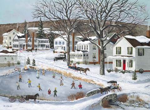 Framed Our Town Long Ago Print