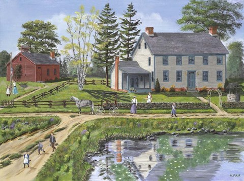 Framed Reflection of Home Print