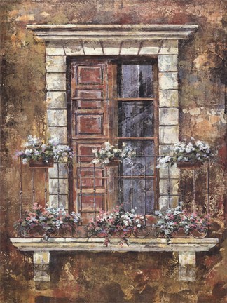 Framed Flora Facade I Print