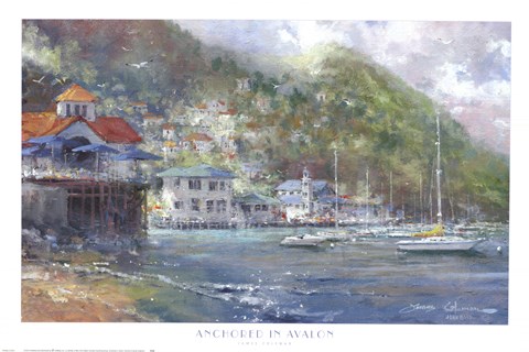 Framed Anchored in Avalon Print