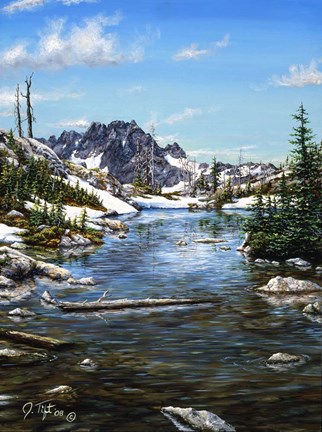 Framed Esc. Tarn Painting Print