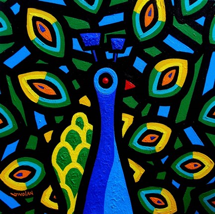 Framed Peacock 2 Print