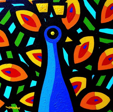 Framed Peacock 3 Print