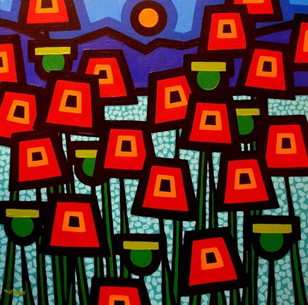 Framed Poppy Field Print