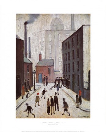 Framed Industrial Scene 1953 Print