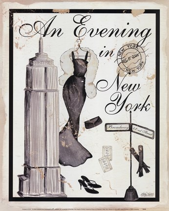 Framed Evening In New York Print