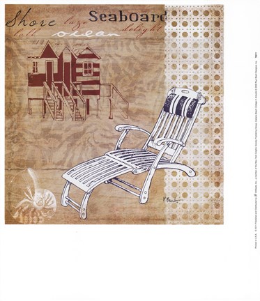 Framed Cabana Beach Collage II Print