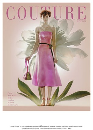 Framed Couture June 1955 Print