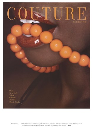 Framed Couture October 1968 Print