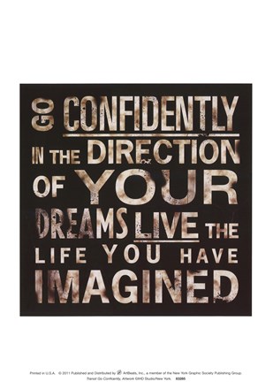 Framed Transit Go Confidently Print